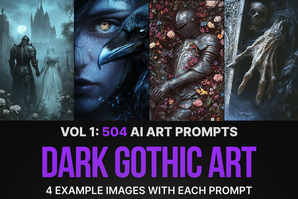 504 Prompts for Dark Gothic Art, an Illustration by Sevenstyles (Photo 1 of 13)