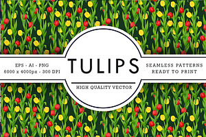 Handmade Tulips Seamless Pattern, a Pattern Graphic by Design Unique