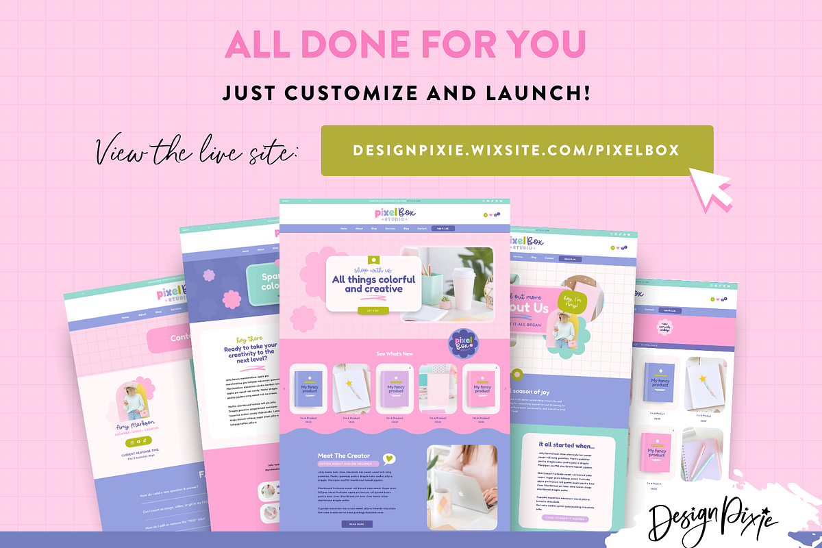 Wix Website Template | Cute Creative, a Wix Template by Design Pixie (Photo 4 of 8)