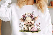 Whimsical Easter Farm Animals Clipar, an Illustration by designcity5 (Thumbnail 5 of 5)