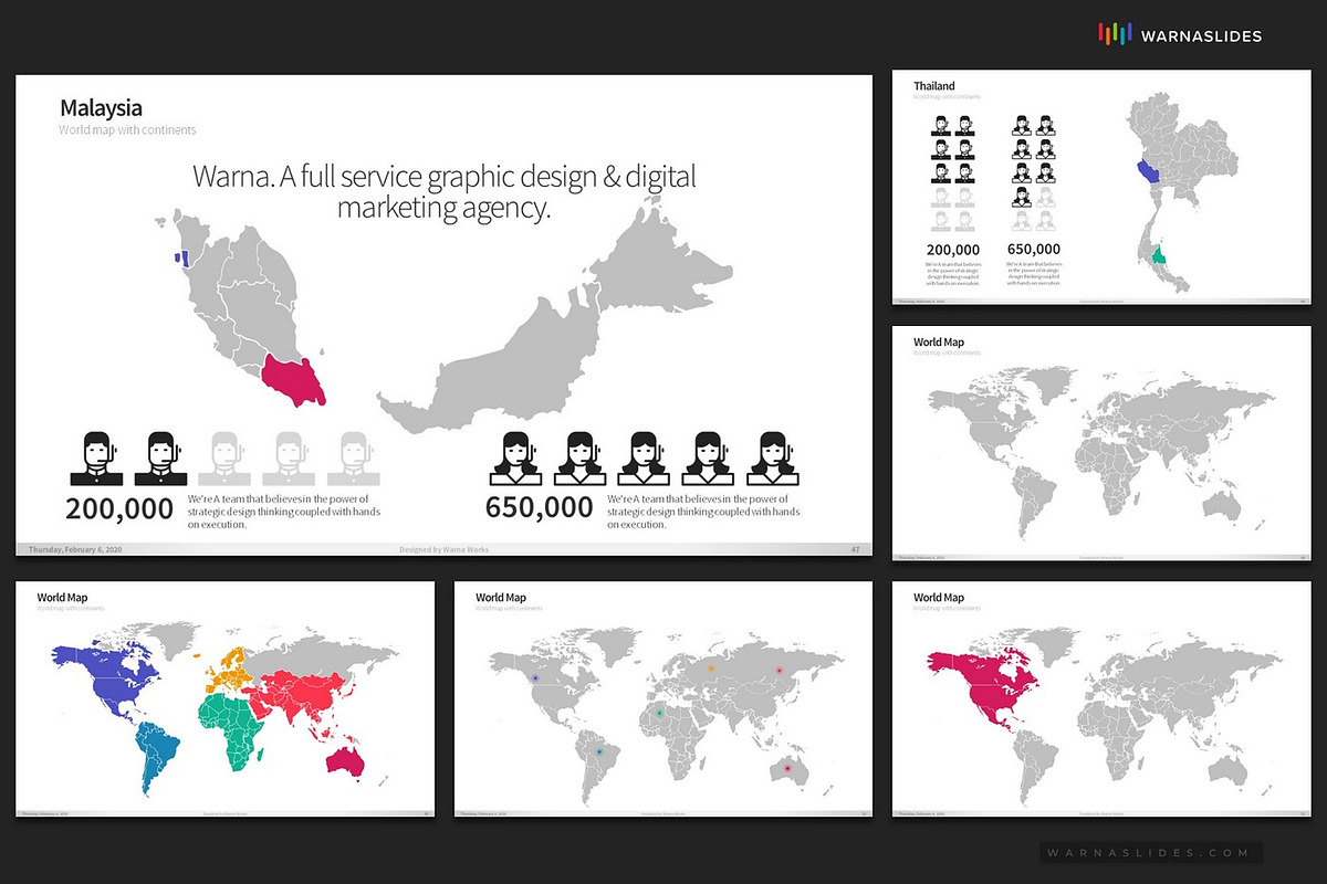 Maps PowerPoint Templates, a Presentation Template by Warna Works (Photo 9 of 10)