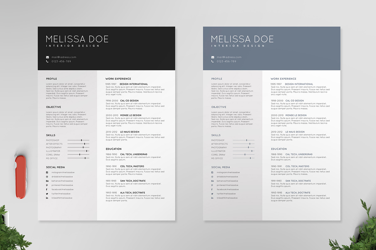 Resume/CV Template IV, a Resume Template by Print Forge (Photo 4 of 5)