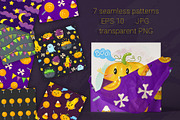 Happy Halloween. Cliparts, patterns, an Illustration by HmarkaShop (Thumbnail 3 of 3)