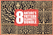 Nature Pattern Silhouette Files, an Illustration by hafijul (Thumbnail 1 of 9)