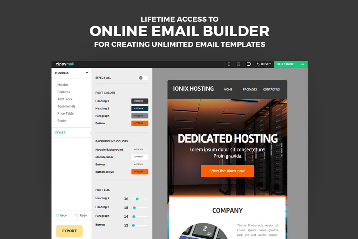 Ionix Hosting – Newsletter Template, an Email Template by ZippyPixels (Photo 3 of 4)