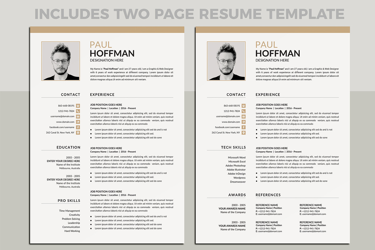 Resume Template / CV, a Resume Template by deviserpark (Photo 2 of 4)