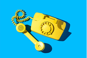 Retro vintage yellow rotary, a Technology Photo by Yulia Furman