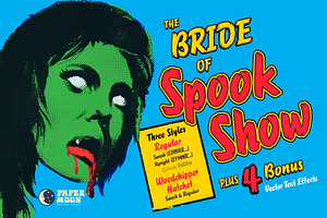 Bride of Spook Show Collection, a Handwritten Font by Paper Moon Graphic Supply