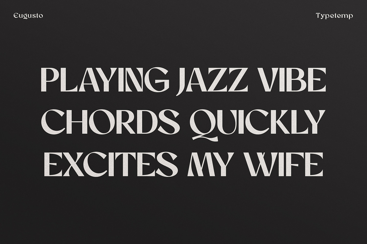 Eugusto Display Typeface, a Sans Serif Font by Typetemp Studio (Photo 12 of 26)