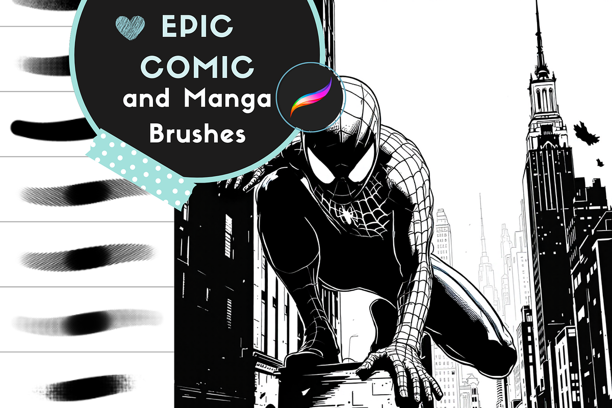 Comic Ink Essential Brushes, a Brush Add-On by nikiartcorner (Photo 1 of 8)