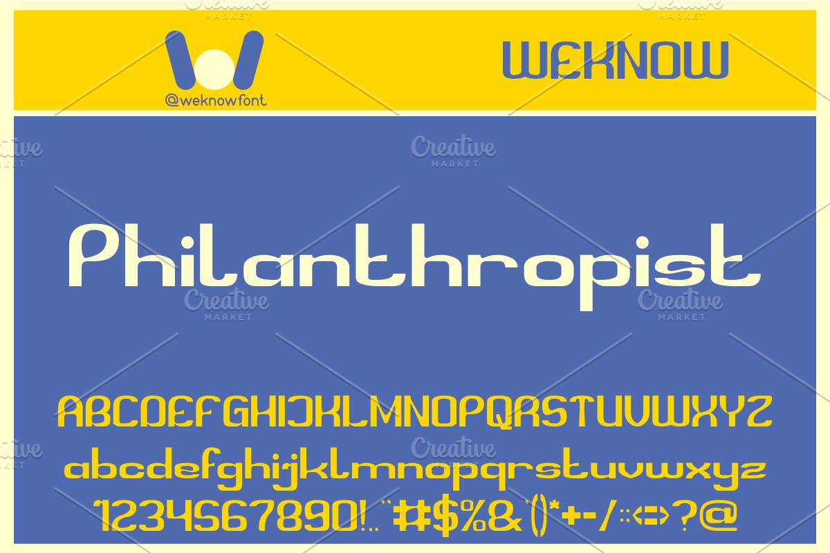 Philanthropist font, a Font by weknow (Photo 1 of 8)