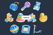 Kids Toys 3D Icon Pack, an Object 3D Model by Nate Studios (Thumbnail 6 of 6)