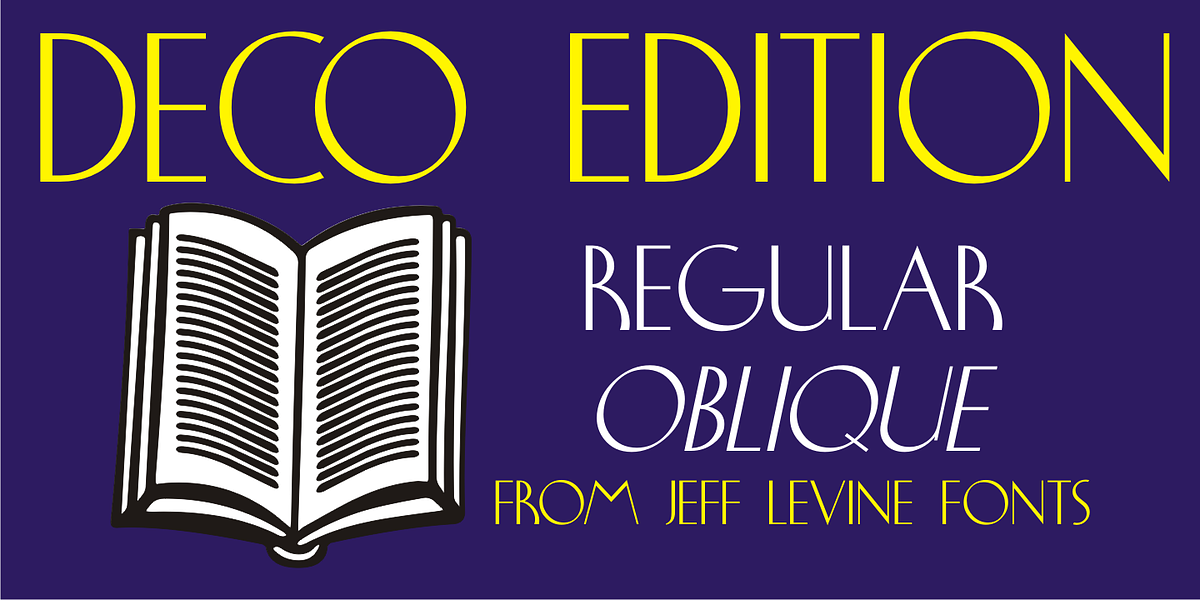 Deco Edition JNL, a Font by Jeff Levine Fonts