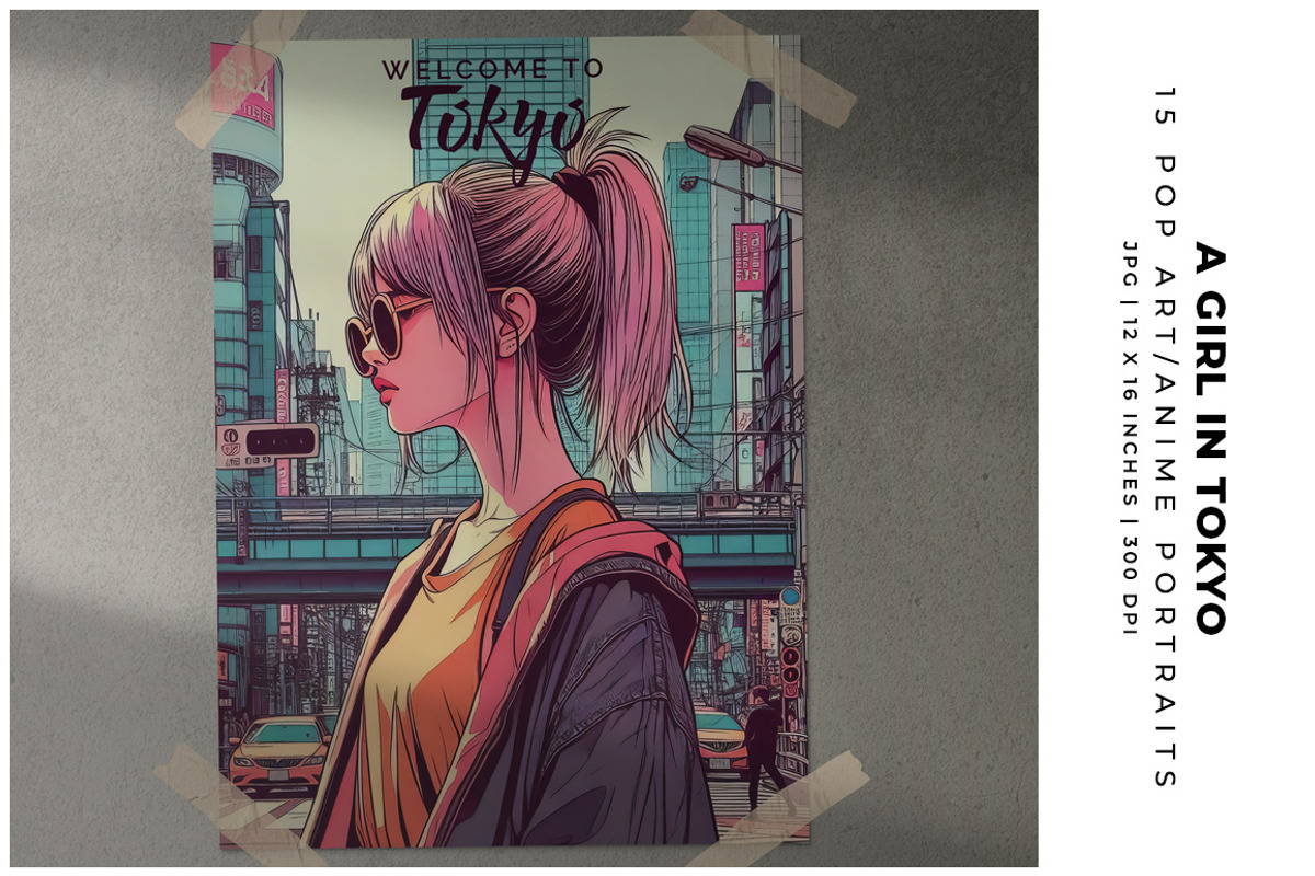 A Girl in Tokyo, a Person Illustration by Digital Art Creations (Photo 7 of 8)