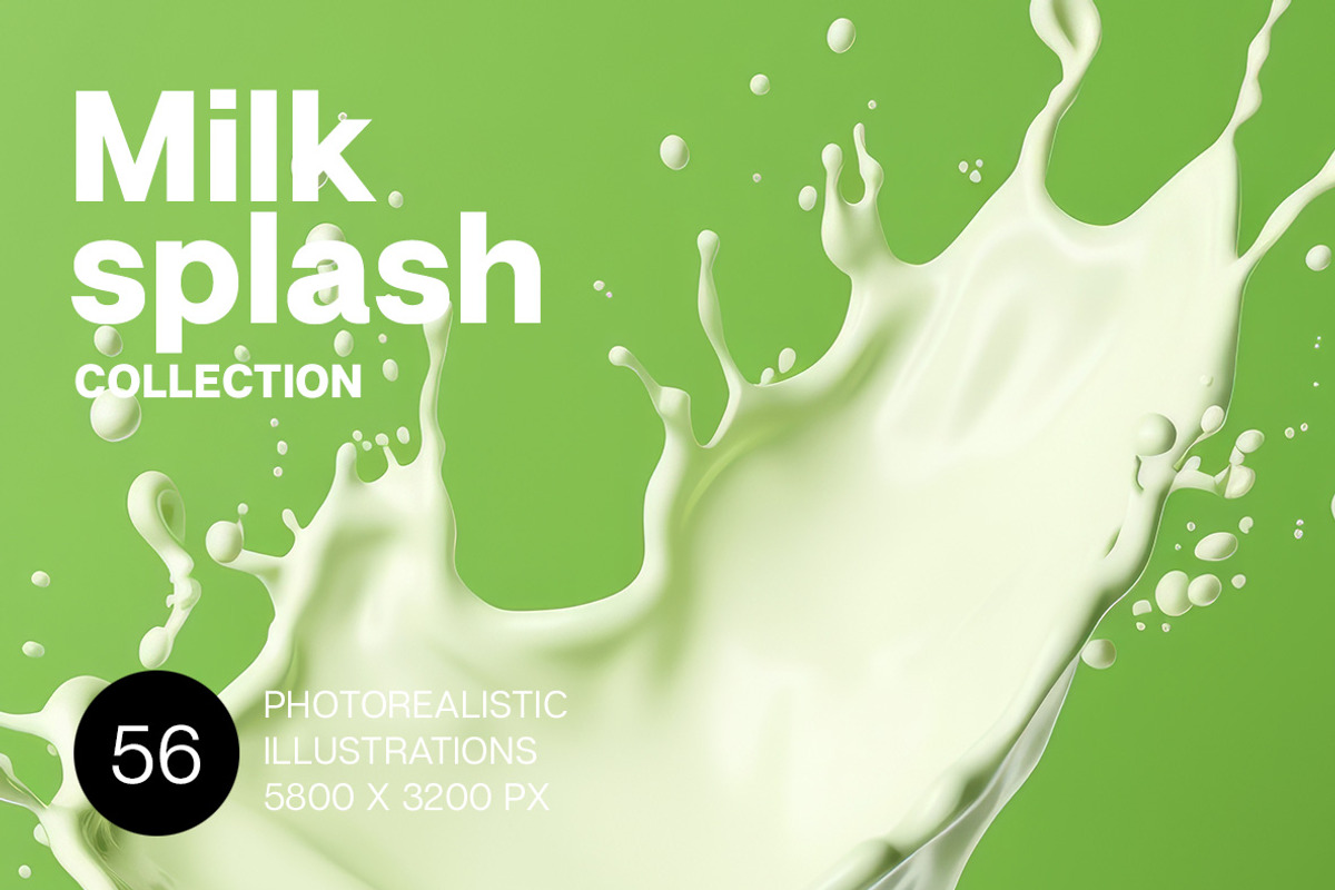 Milk Splash. 56 images, a Background Graphic by Handmadefont (Photo 1 of 11)