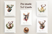 Christmas Postcards with Deer, a Card Template by optimism (Thumbnail 2 of 8)