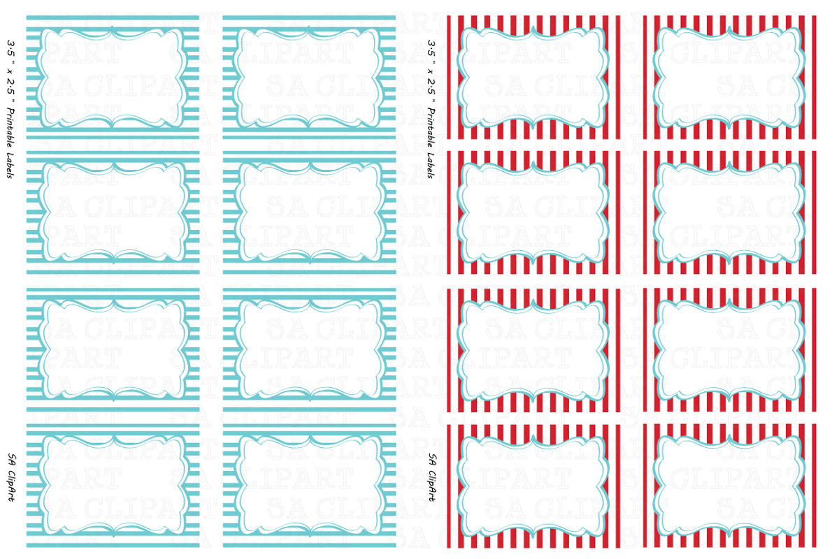 Printable labels Set, an Illustration by SA ClipArt (Photo 2 of 3)