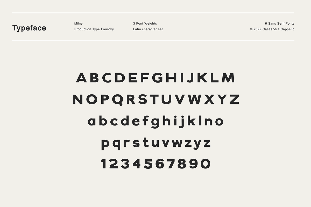 Milne - A Bold Sans Serif, a Sans Serif Font by Cassandra Cappello (Photo 10 of 11)