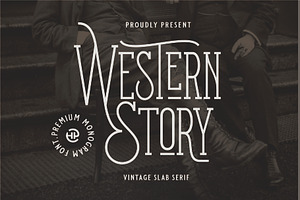 WESTERN STORY - Vintage Slab Serif, a Slab Serif Font by Havinkpen