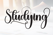 Studying | Script Font, a Handwritten Font by Scratchones (Thumbnail 1 of 9)
