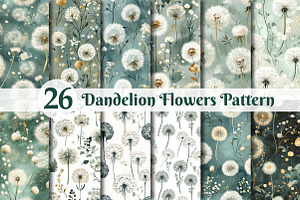 Dandelion Flowers Patterns, a Texture Illustration by Dream Creation