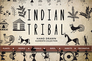 70 hand drawn tribal elements