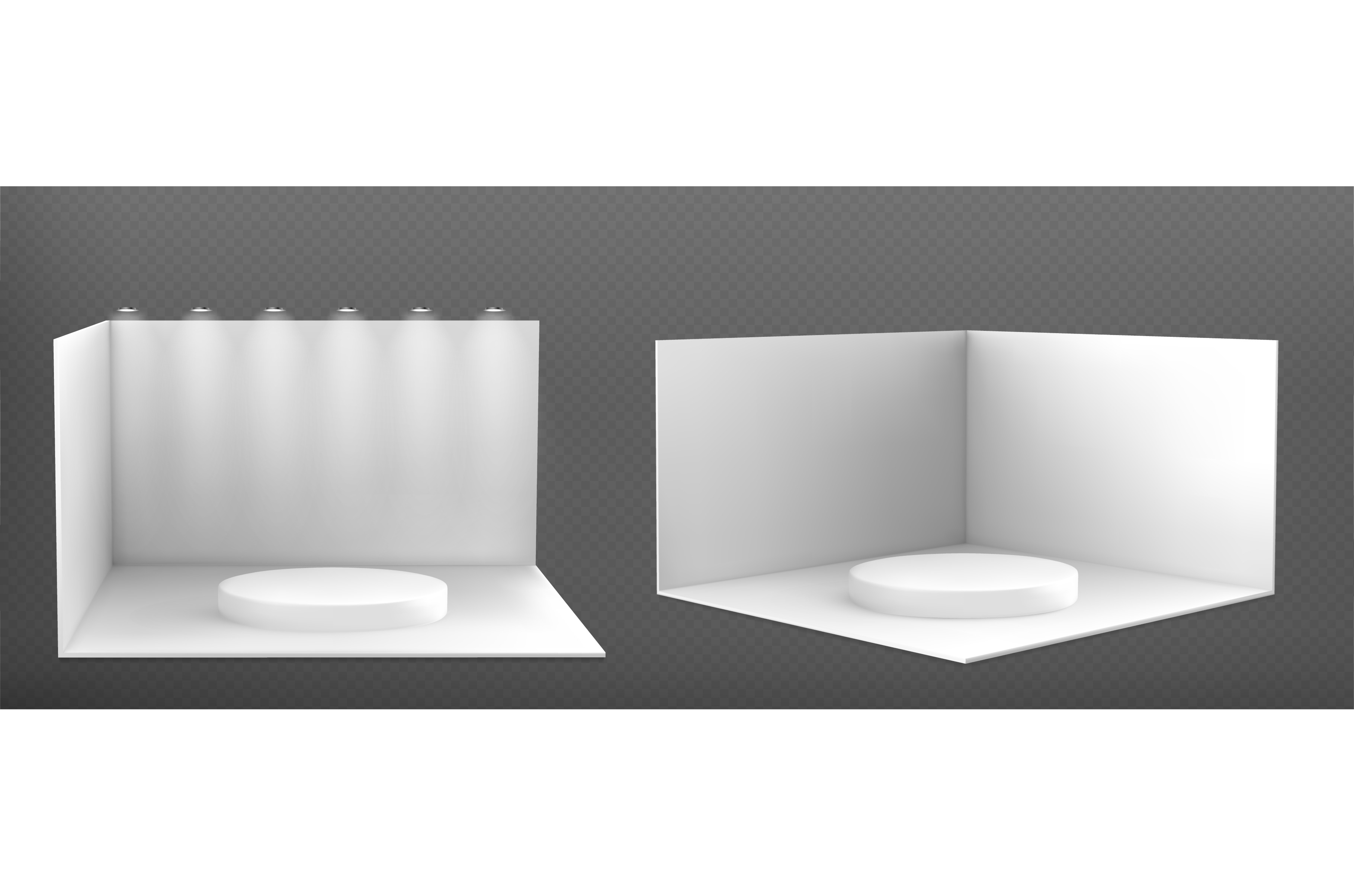 3D set of exhibition booth mockups | Object Illustrations ~ Creative Market