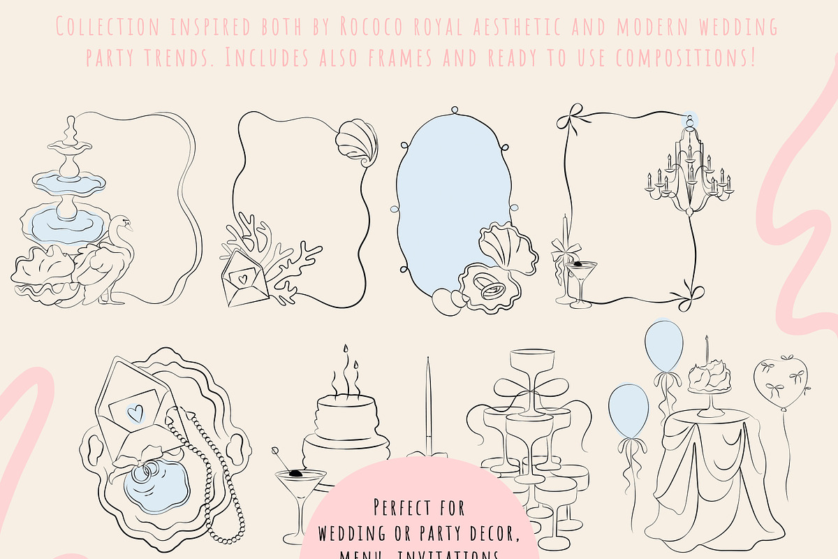 Romantic Rococo Dream Wedding, a Decorative Illustration by Nataly_is_Drawing (Photo 3 of 8)