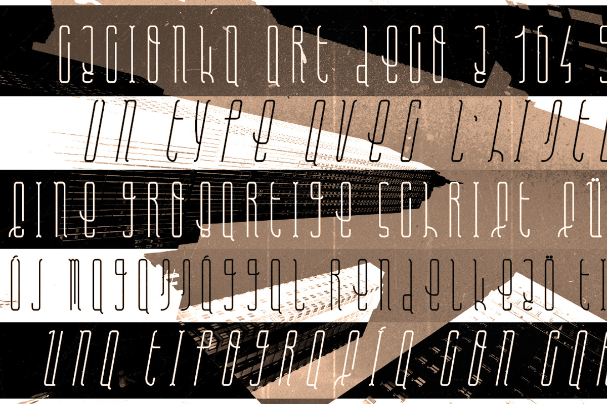 Belau Tall Deco Font Family preview 6