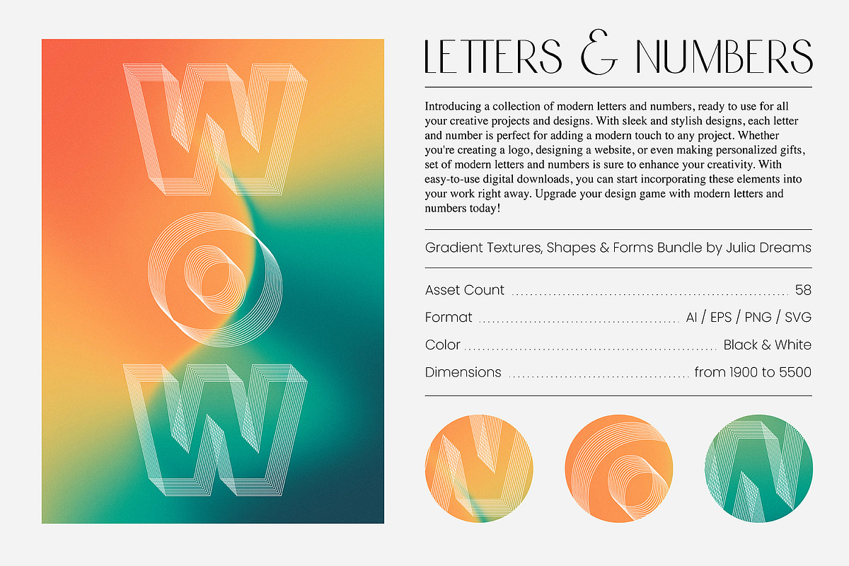 Gradient Textures Shapes 3D Objects, an Object Graphic by Julia Dreams (Photo 21 of 23)