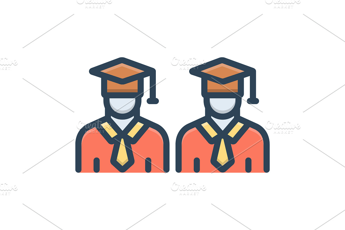 Students scholarship color icon, a Duotone Icon by Creative priyanka