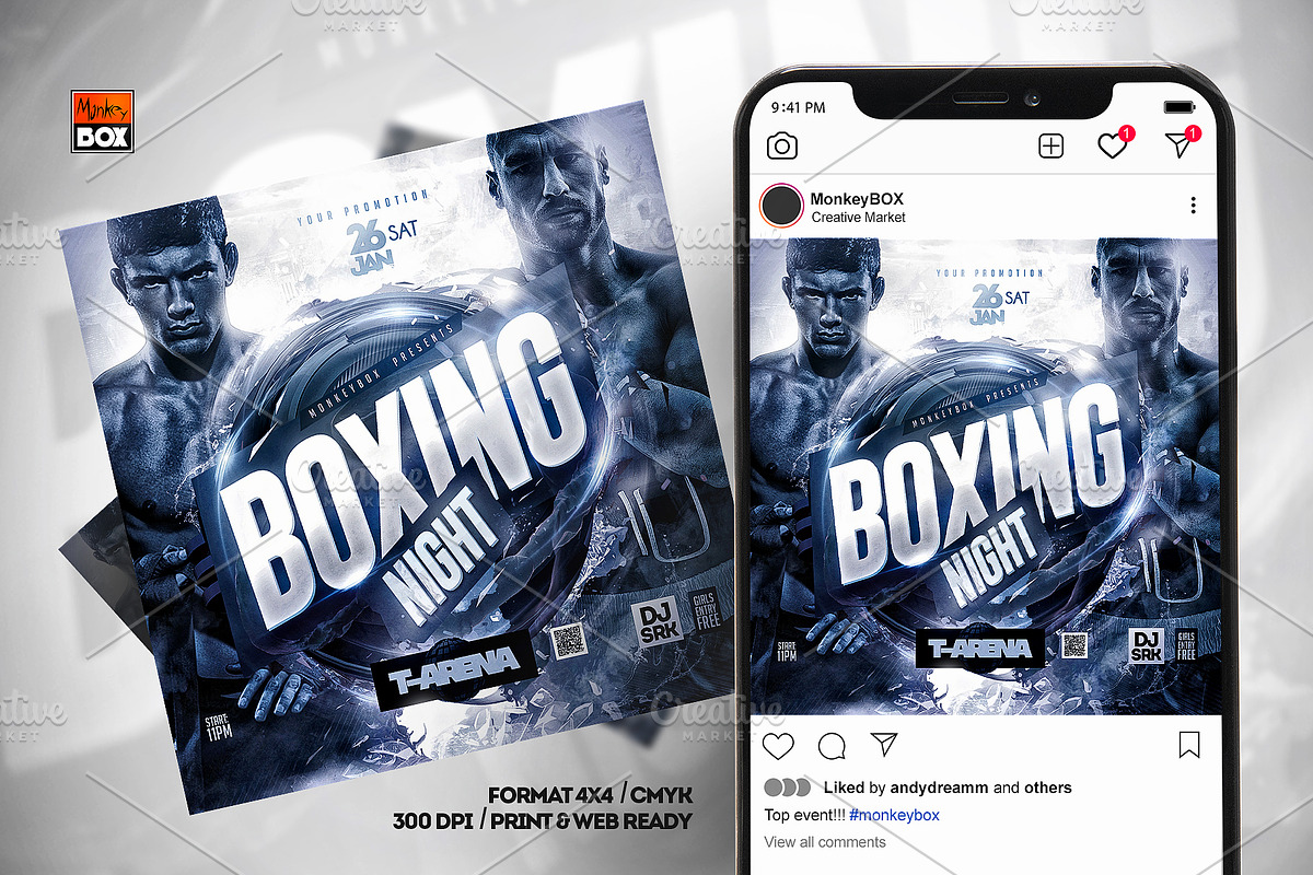 Boxing Tournament Flyer, a Flyer Template by MonkeyBOX (Photo 3 of 4)