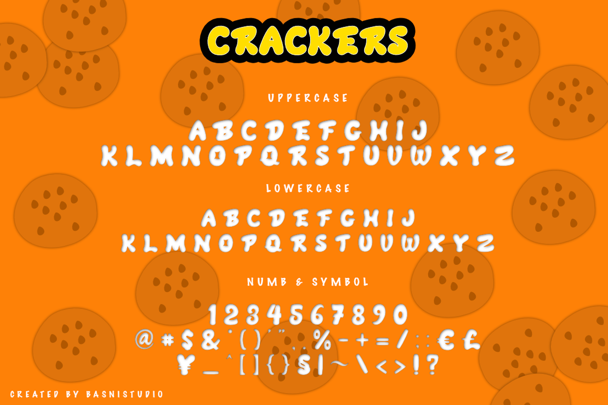 Crackers A Display Font, a Handwritten Font by Basnistudio (Photo 5 of 5)