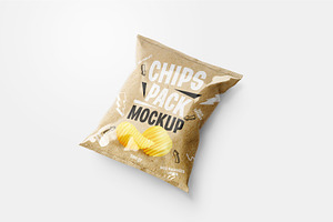 Potato Chips Package Mockup Set