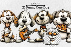 Funny Cute Dog Clipart, an Animal Illustration by Rose Art