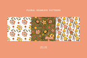 Autumn Wildflowers Digital Paper Set, a Pattern Graphic by AllNikArt (Thumbnail 4 of 6)