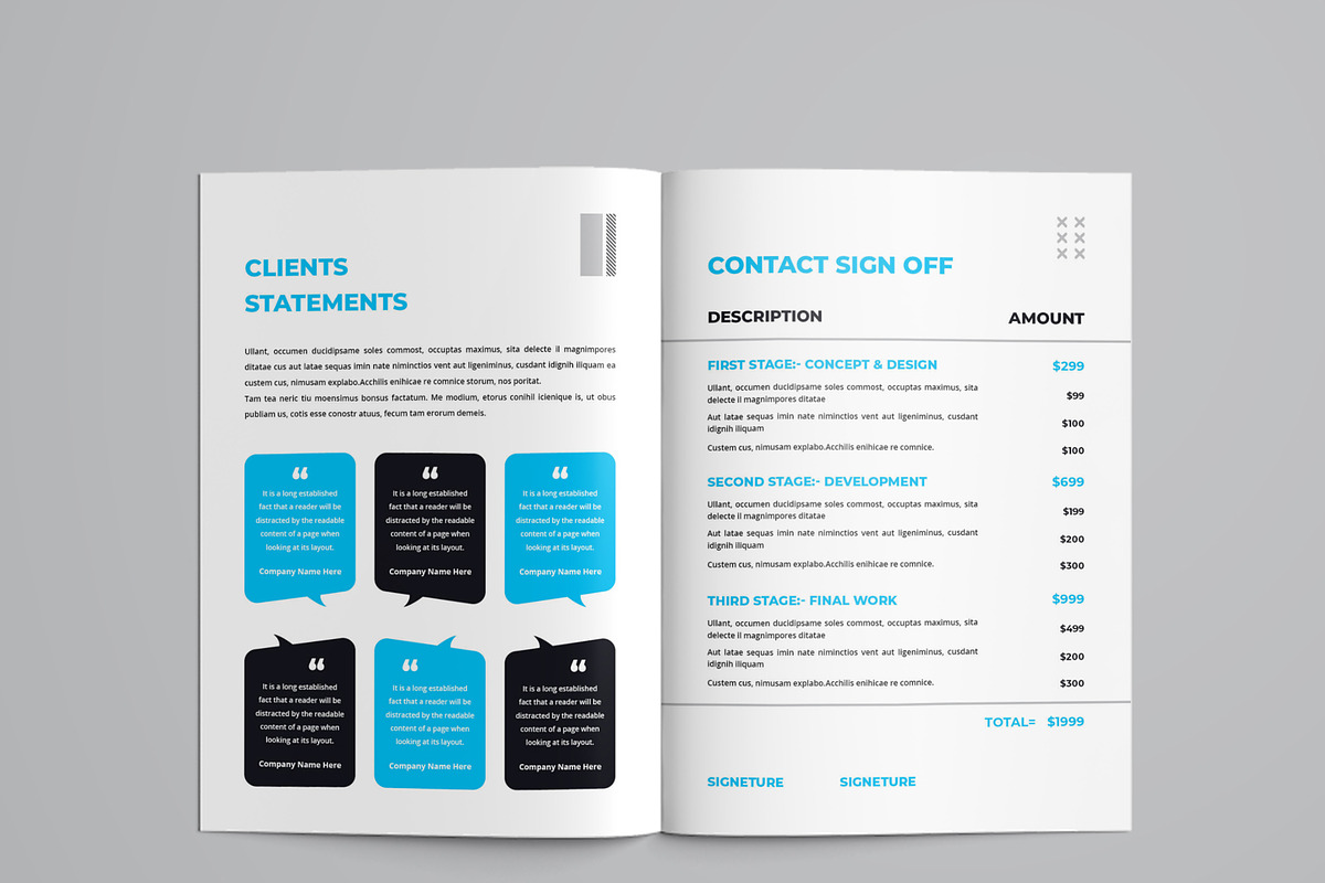 Minimal Business Project Proposal, a Brochure Template by mijli (Photo 12 of 14)