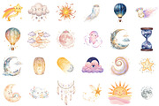 Watercolor Boho Sky Character, an Illustration by Sublimation Artist (Thumbnail 2 of 6)