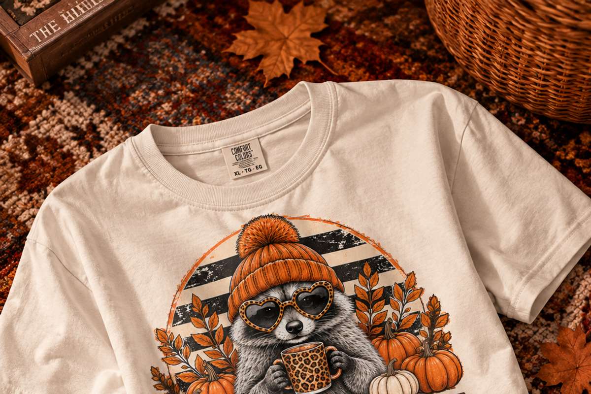 Fall Raccoon 16 PNG Cute Designs, an Animal Illustration by ElDesignState (Photo 10 of 21)