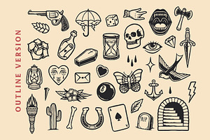 OLD SCHOOL TATTOO FLASH COLLECTION