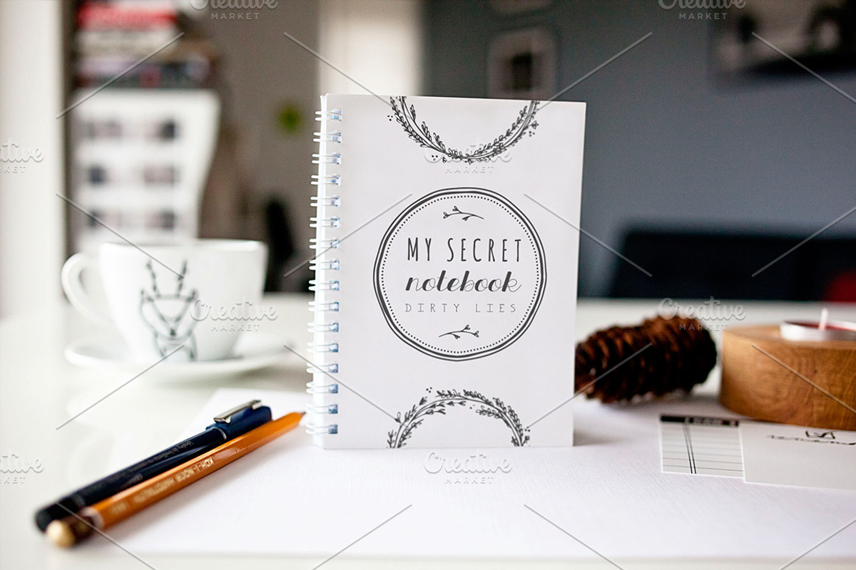 5 Notebook mockups, a Print Template by show it better (Photo 4 of 5)