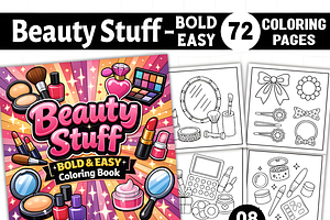 Beauty Stuff Coloring Book, a Decorative Illustration by Design Station