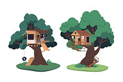 Wood tree houses. Nature treehouses, an Object Illustration by Good Studio (Thumbnail 3 of 5)