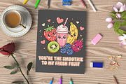 Valentine Funny Food Clipart, an Illustration by Designking (Thumbnail 3 of 4)