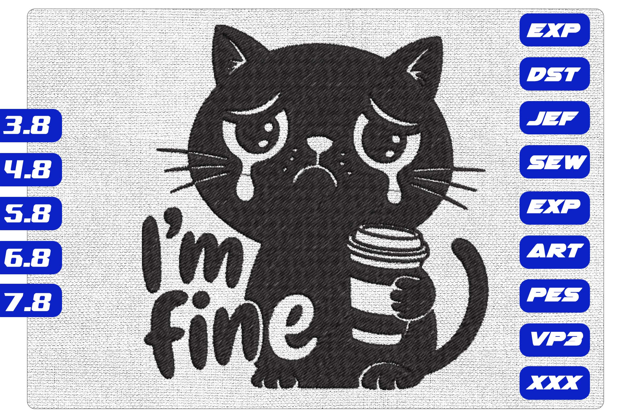 Im Fine Sad Crying Cat Coffee Design, an Illustration by Purpose Ekbal