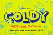 Coldy - Playful Kids Font, a Handwritten Font by ikiiko (Thumbnail 1 of 7)