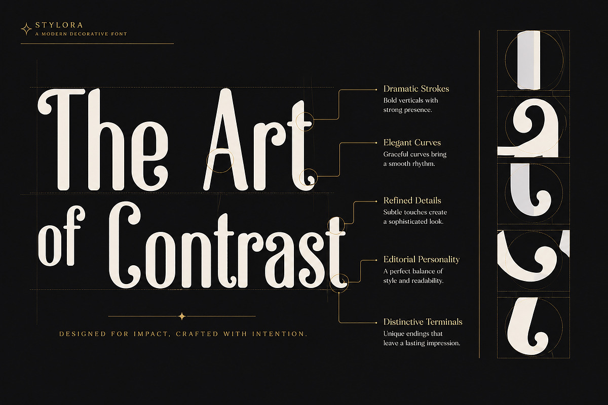 Stylora – Elegant Display Typeface, a Script Font by Wow Magic (Photo 3 of 3)