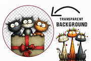 Quirky Christmas Cat Gang clipart, an Illustration by Libby Wishes (Thumbnail 2 of 9)
