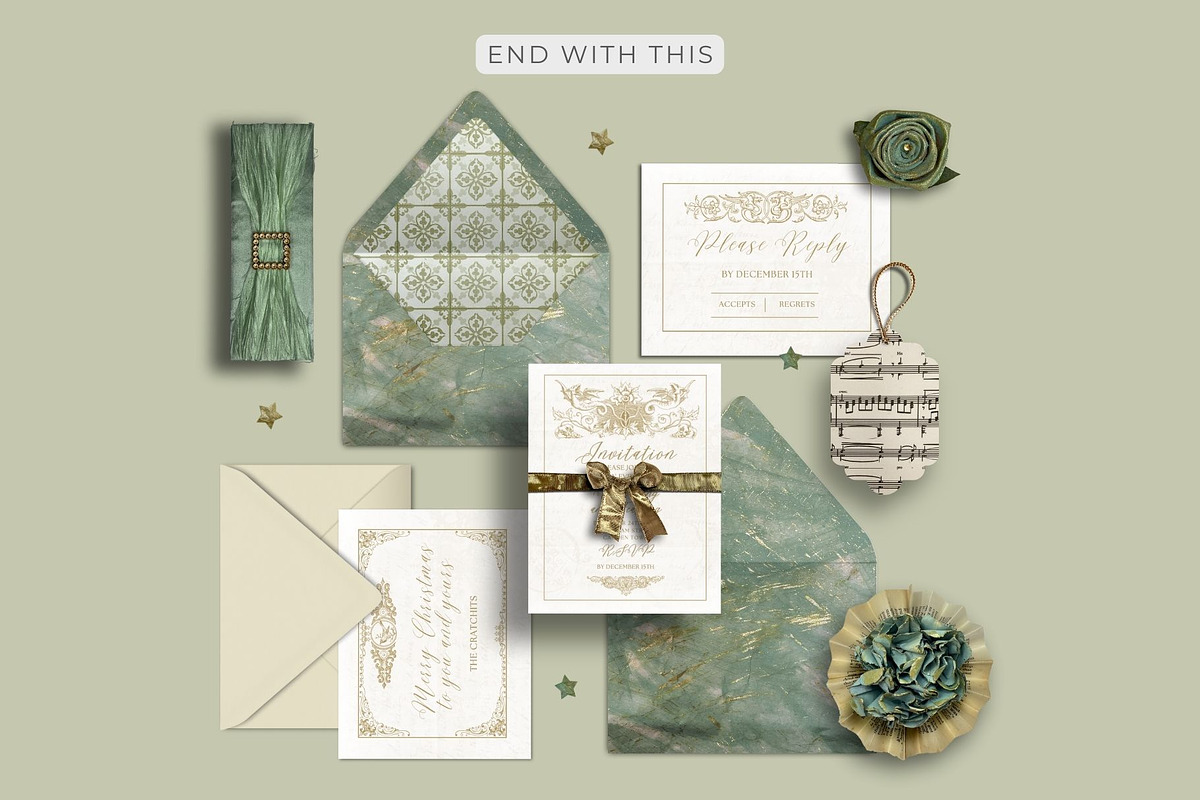 Christmas Stationery Canva Mockups, an Advertising Mockup by Mockup Scene (Photo 9 of 11)
