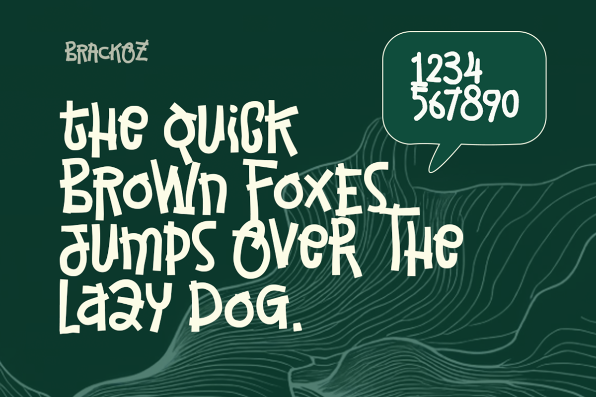 Brackoz - Funky Handwriting Font, a Handwritten Font by Grontype (Photo 2 of 9)